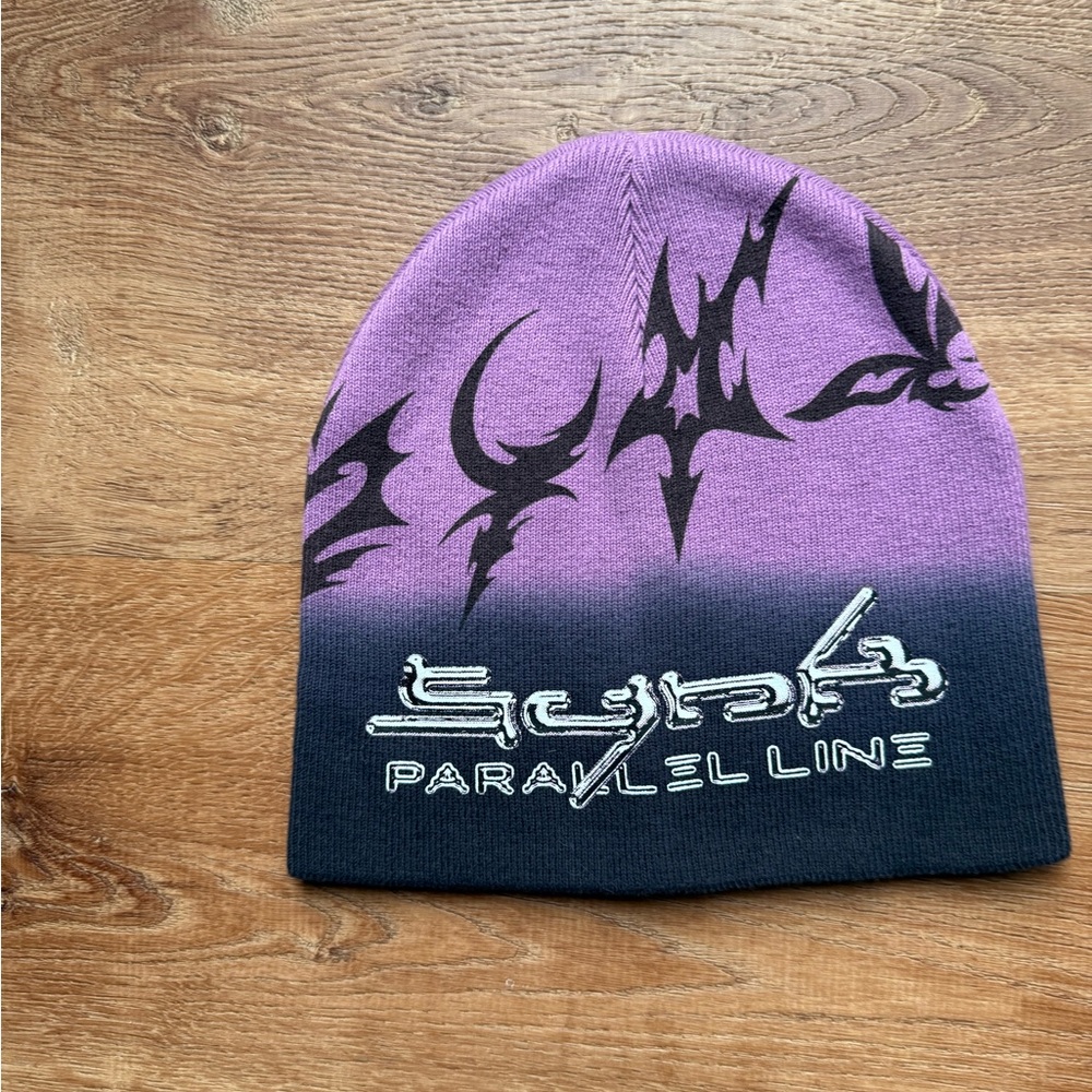 Aespa Parallel Line pink and Black tour Beanie